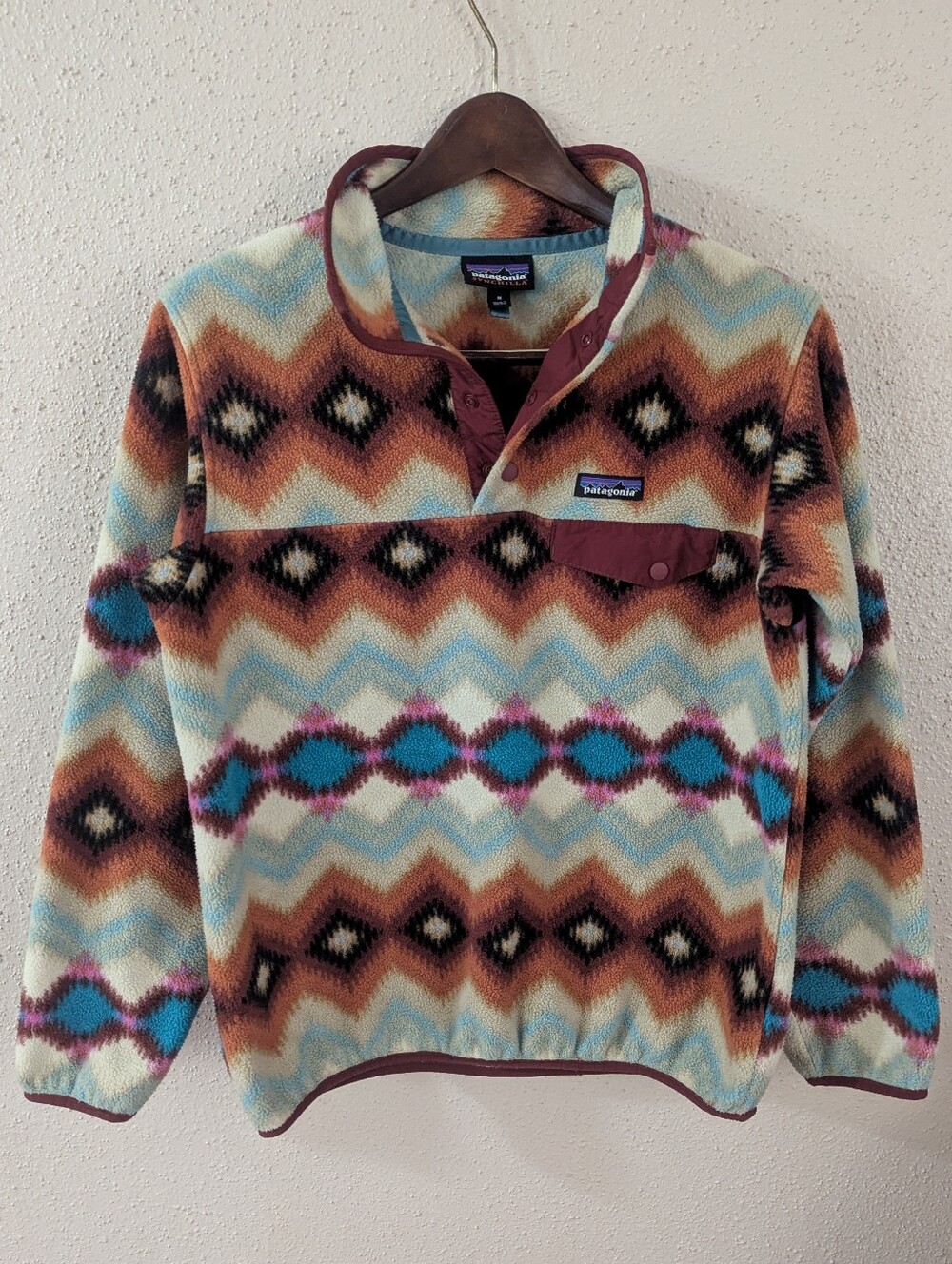 Patagonia Lightweight Synchilla Snap-T Pullover Timber Twist Size Medium